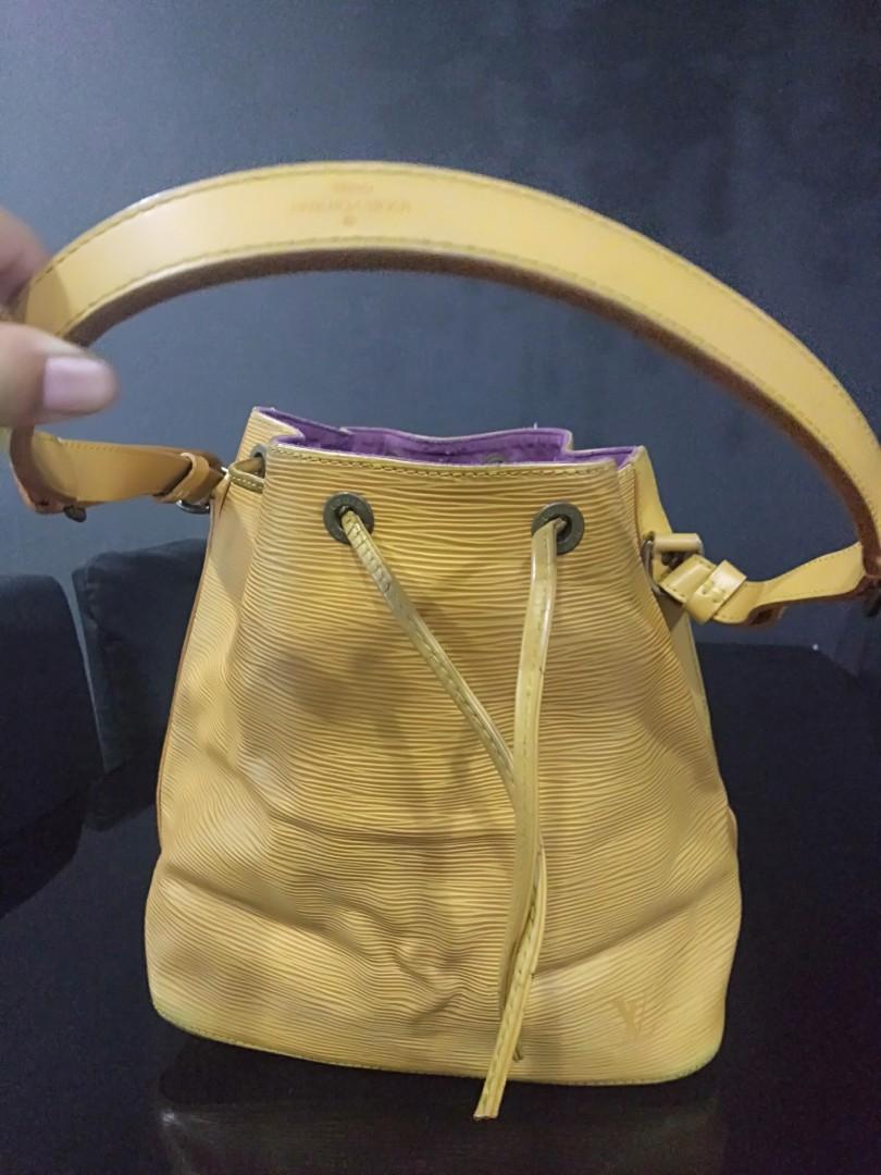 louis vuitton yellow bucket bag