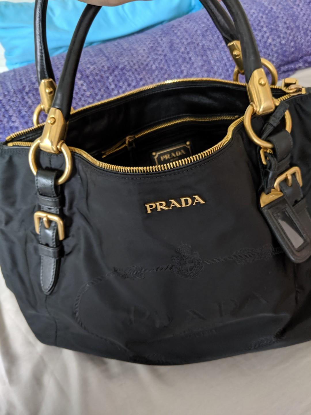 Authentic Prada Bag Nylon Pochette Mini Shoulder With Paper -  Israel