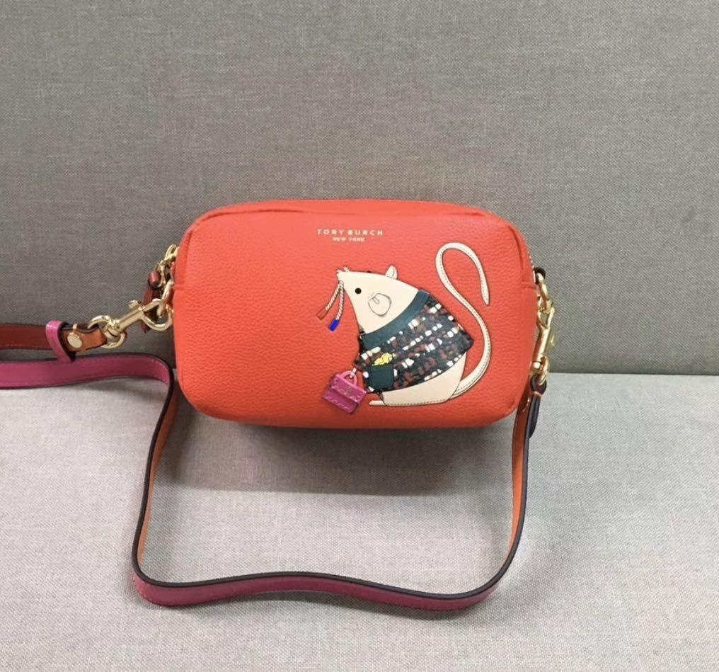 Authentic Tory Burch women mouse women crossbody sling bag in red