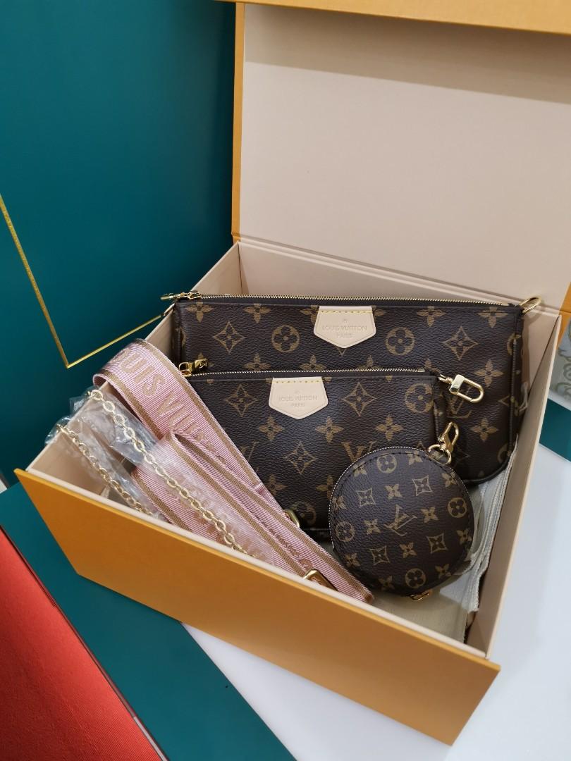 BNIB LOUIS VUITTON Multi Pochette Accessories Kaki Green