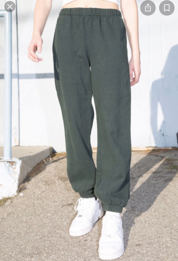 BNWT Brandy Melville Dark Green Rosa Sweatpants Women s Fashion Bottoms Other Bottoms on Carousell