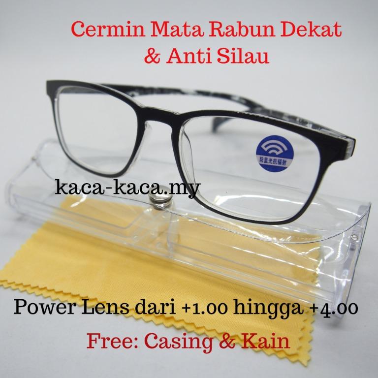 Cermin Mata Rabun Dekat Anti Blue Ray Lens Unisex Design Power Lens From 1 00 Till 4 00 Free Gift Men S Fashion Accessories Eyewear Sunglasses On Carousell