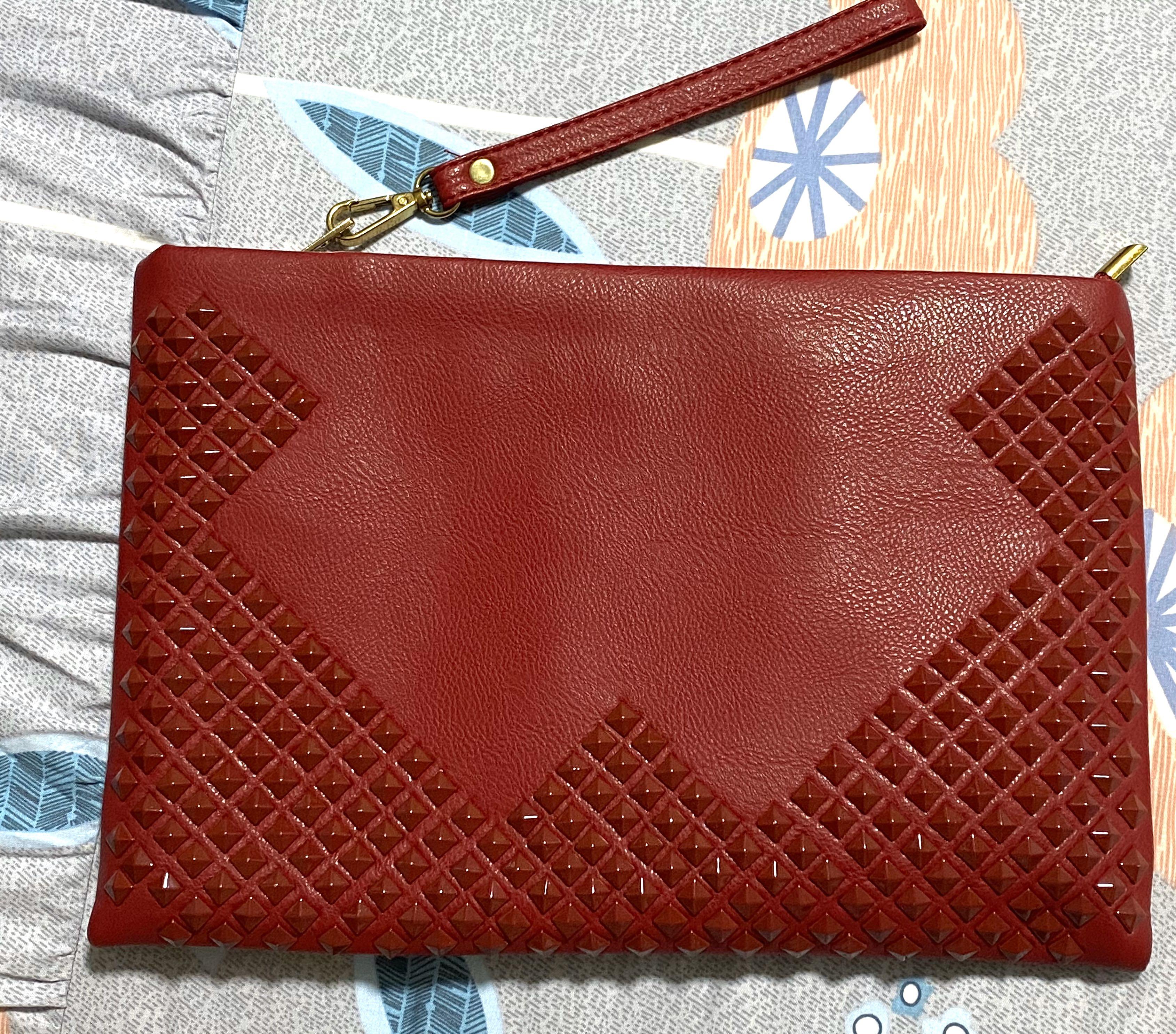 dark red clutch