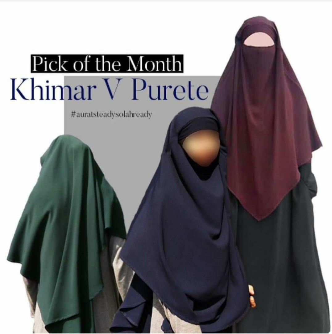 French Khimar Hijab Tudung Baby Pink Muslimah 24 31 Women S Fashion Muslimah Fashion On Carousell