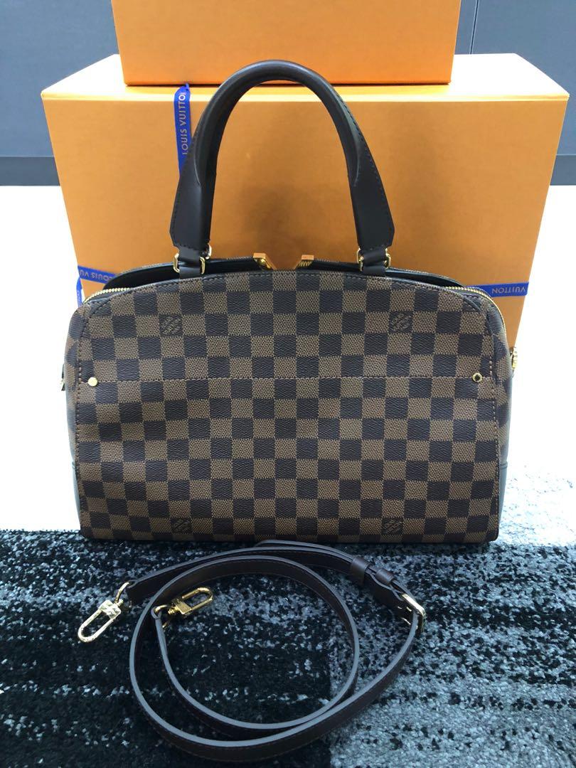 Louis Vuitton, Bags, Louis Vuitton N455 Kensington Bowling Brown Damien  Hand Bag