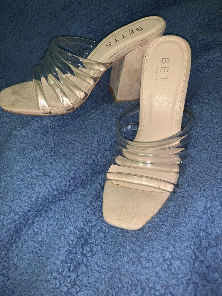 Maddox clear nude high heels Betts Women s Fashion Shoes on Carousell