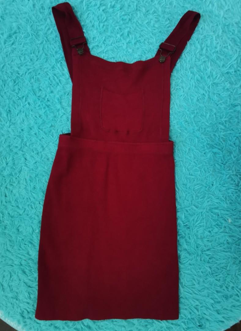 maroon jumper skirt