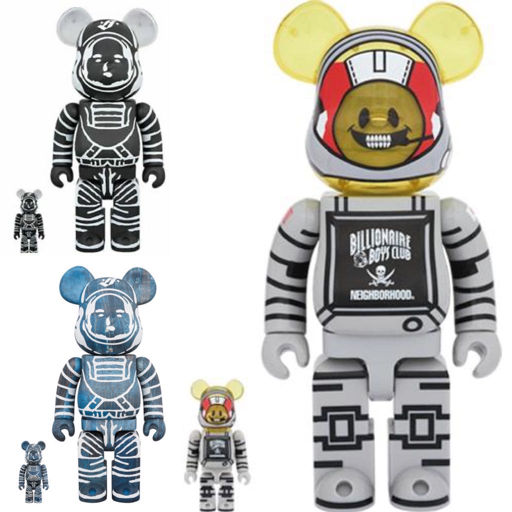 Medicom BBC Billionaire Boys Club Astronaut 400% & 100% Bearbrick