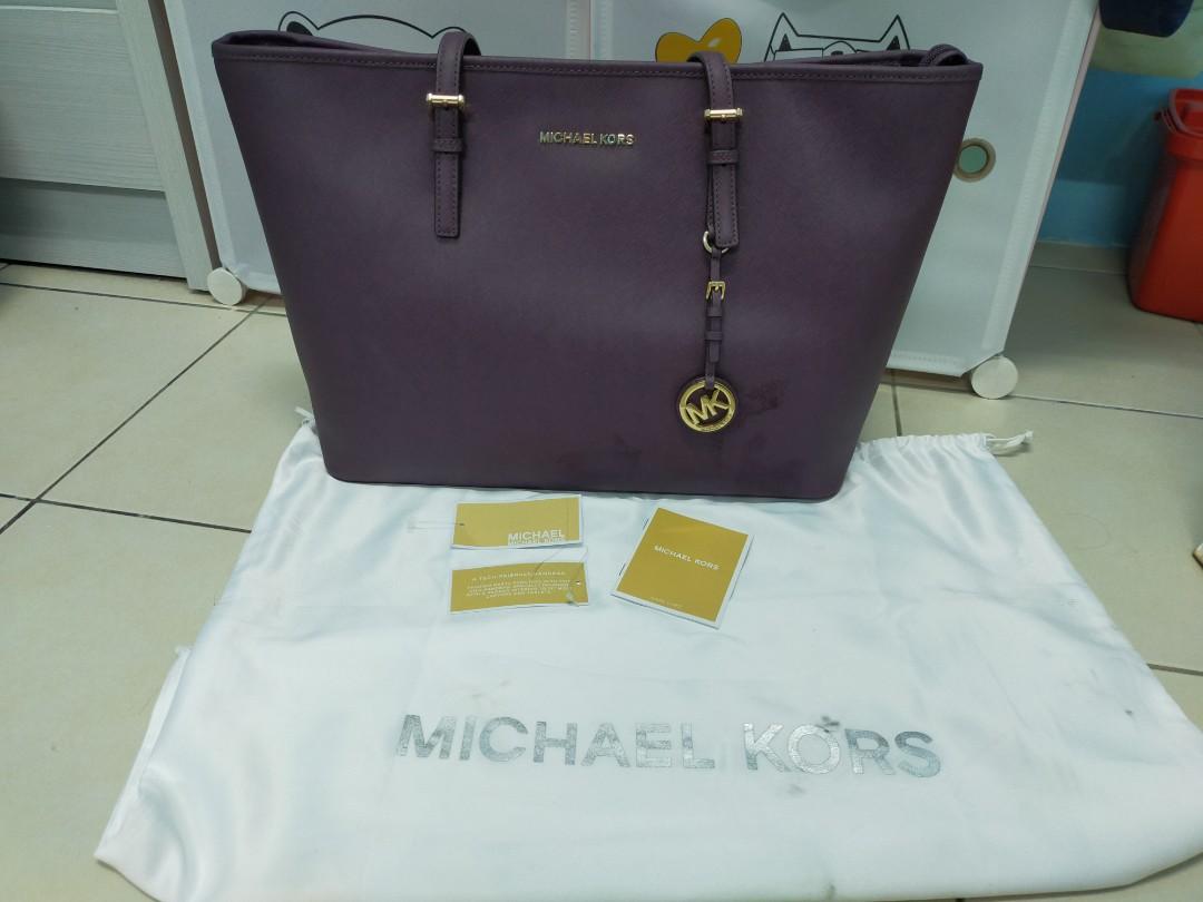 Michael Kors Large Purple Colour Tote Bag Authentic top zip gold metal  logo, Women's Fashion, Bags & Wallets, Tote Bags on Carousell
