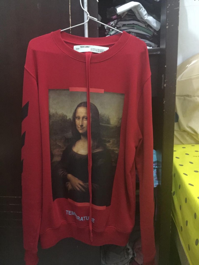 Off white mona lisa cheap crewneck red