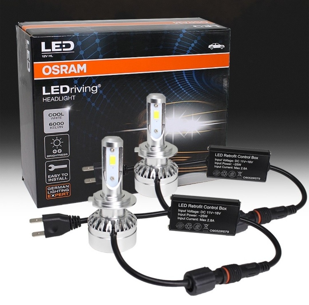 2X OSRAM LED 12V 18W 6000K H7 H4 H1 H8 H11 H16 HB3 HB4 9012 HIR2 XLZ  CLASSIC Super Bright Headlight Cool White Car Bulb - Price history & Review