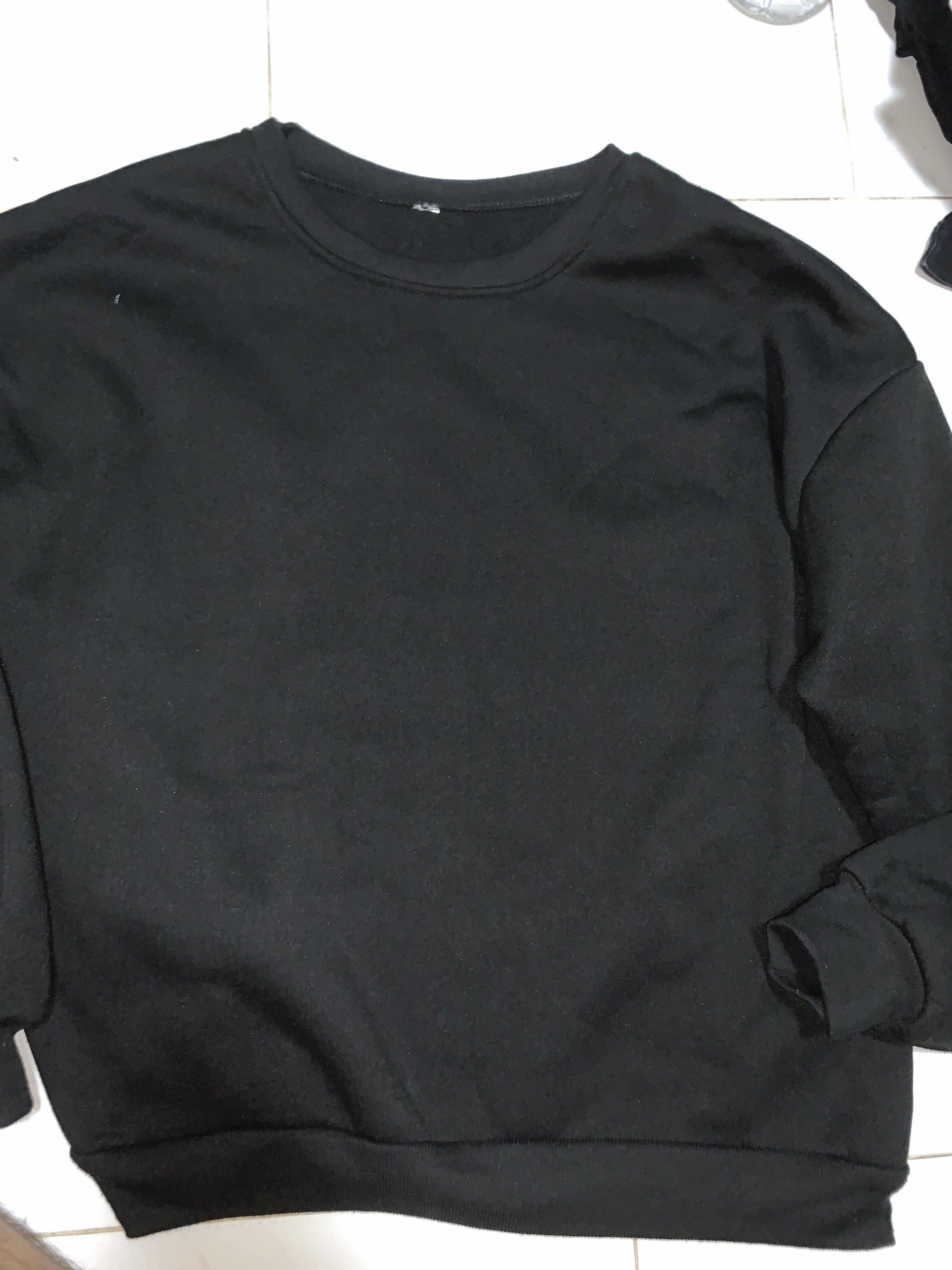 OVERSIZED BLACK PULLOVER SWEATER, Men's