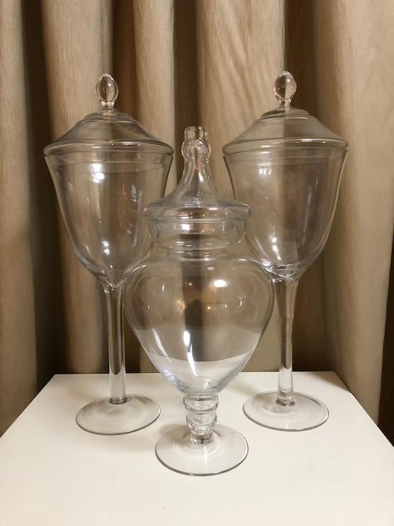 Tall Glass Display Jars with Lids, Furniture & Home Living, Kitchenware