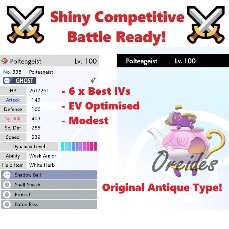 Ultra Shiny Polteageist 336 Pokemon Sword And Shield Toys