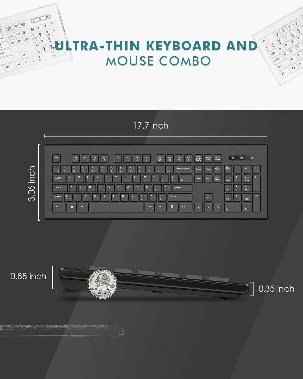 Wireless Keyboard and Mouse Combo (Model CS8800G), Computers & Tech
