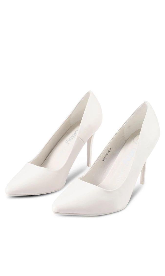 Zalora Betsy Emerason White Heels 