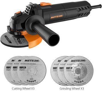 Angle Grinder,Meterk 750W 4-1/2inch with 115mm 3 Grinding Abrasive Wheels 3 Cutting Abrasive Wheels  #1767