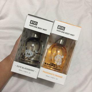 Bt21 x olive young body mist