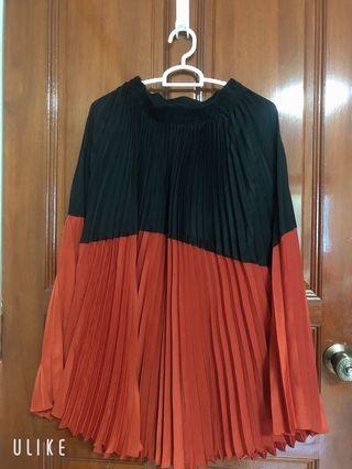 Zara Chiffon Pleated Long Skirt