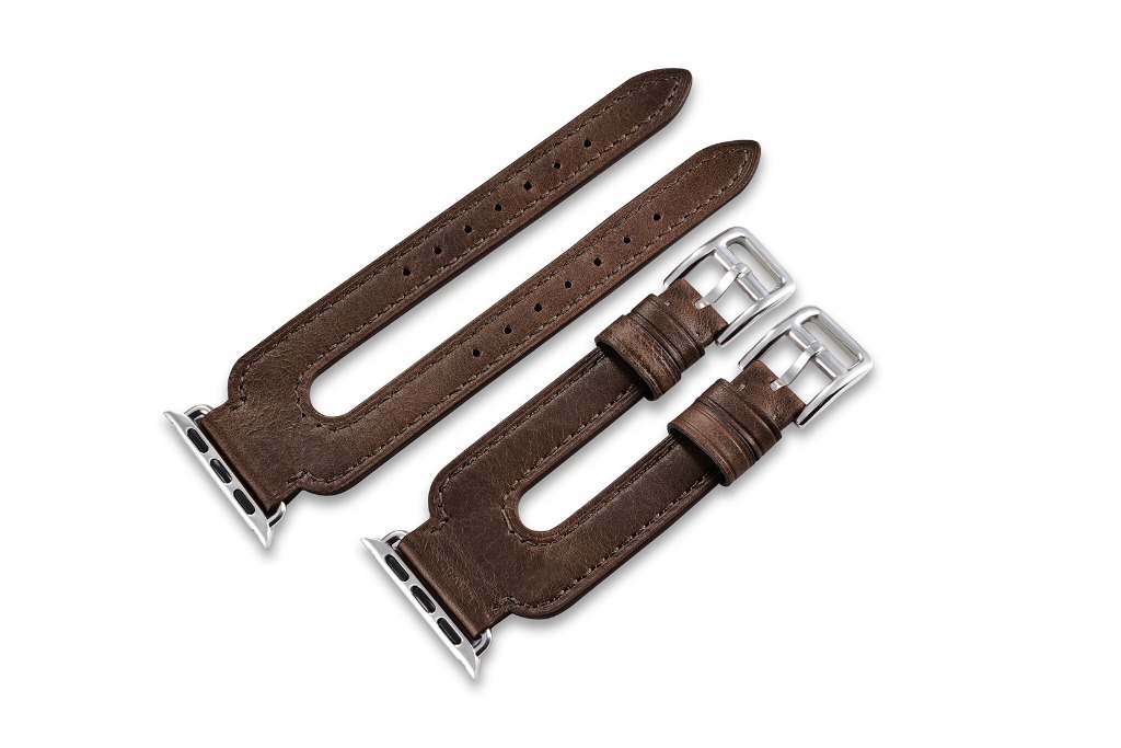 Apple watch Watch Bands Double Buckle Cuff Genuine Leather