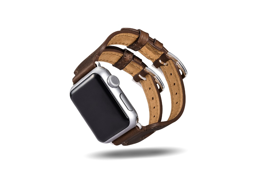 Apple watch Watch Bands Double Buckle Cuff Genuine Leather