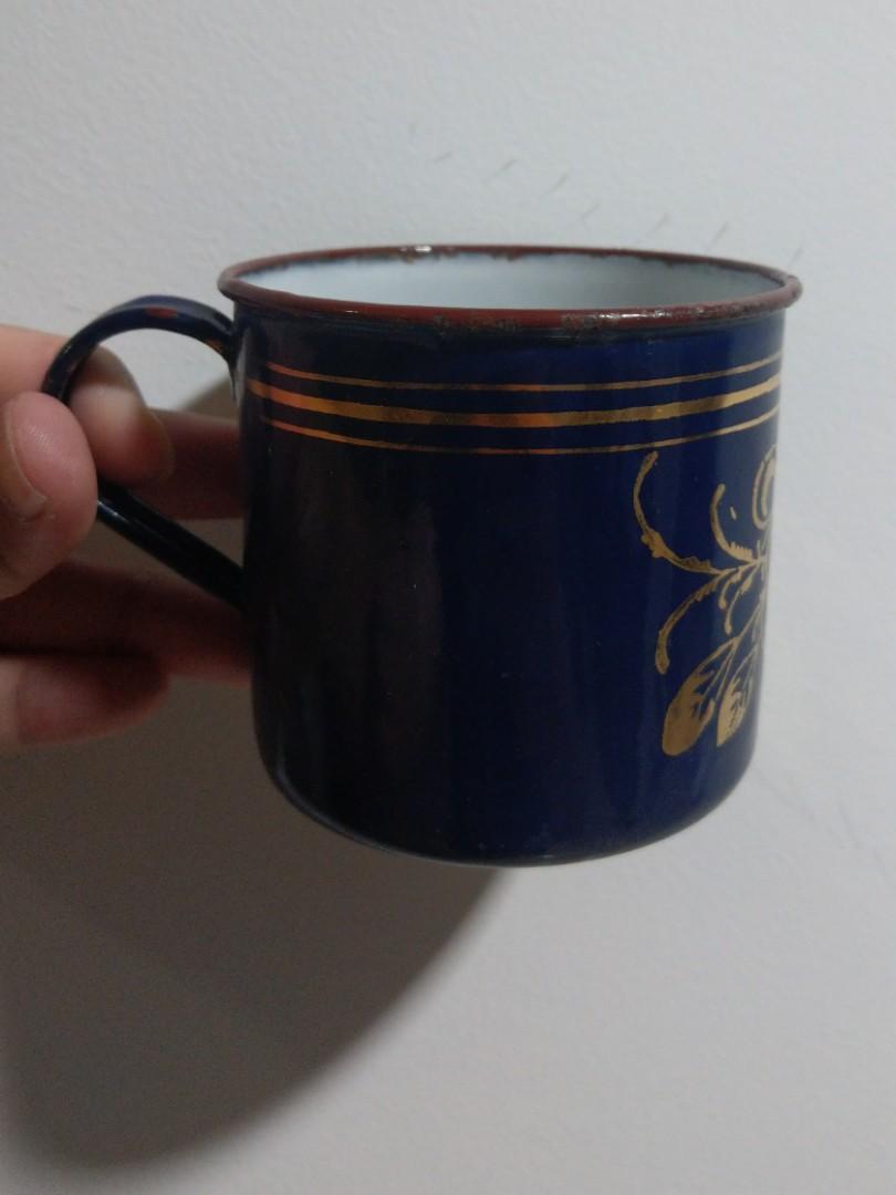 Beautiful vintage enamel mug, Furniture & Home Living, Kitchenware