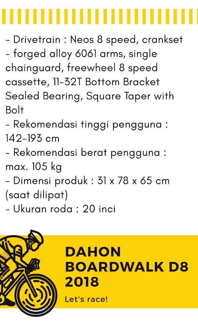 Dahon boardwalk hot sale d8 2018