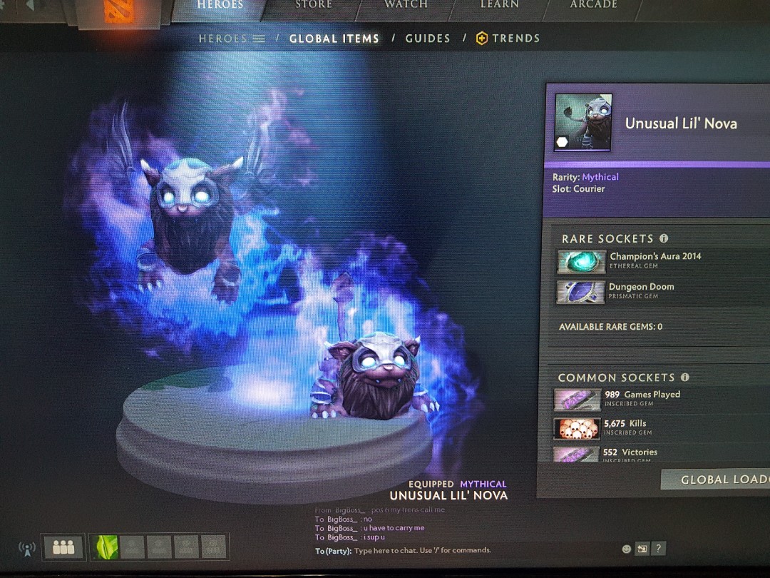 Dota 2 Unusual Courier, Video Gaming, Gaming Accessories, Game Gift