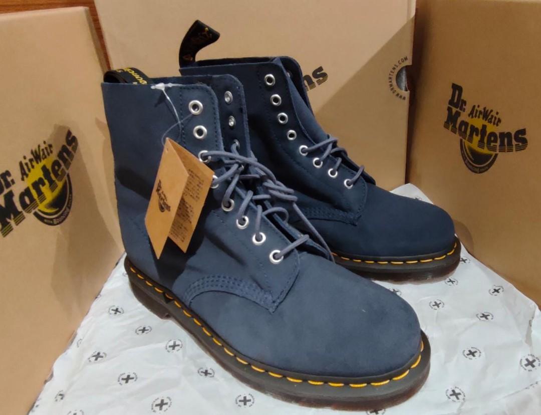 blue suede dr martens boots