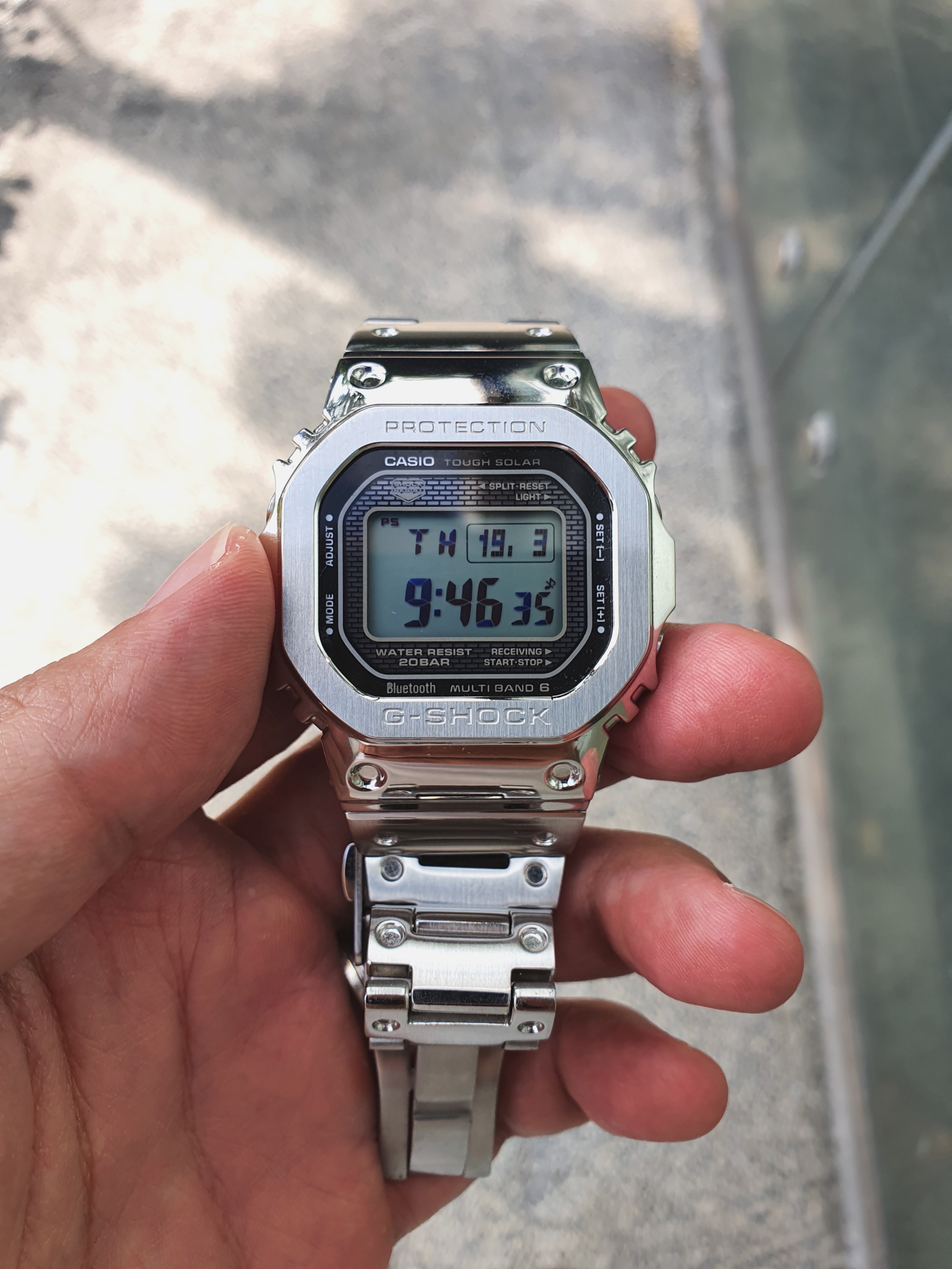 G Shock 5000 series GMW B5000D 1 silver full metal Casio NO