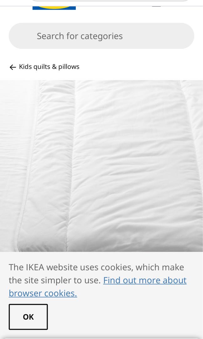IKEA GRUSBLAD COMFORTER, 傢俬＆家居, 廚具和餐具, 餐桌布和紡織布品 Carousell