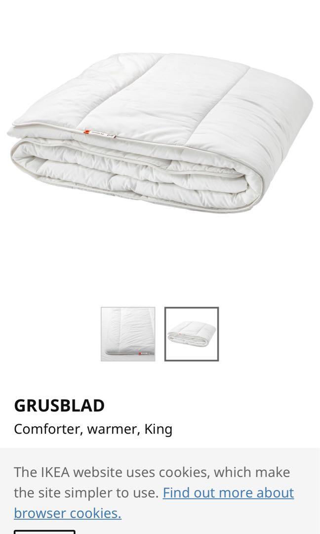 IKEA GRUSBLAD COMFORTER, 傢俬＆家居, 廚具和餐具, 餐桌布和紡織布品 Carousell