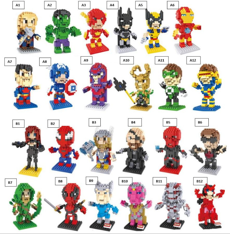 instock Marvel Avengers DC Nanoblocks Vol. 1 Hobbies Toys