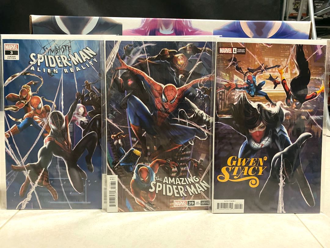 Marvel Chinese New Year Jie Yuan Variant Spider Connecting Covers Set