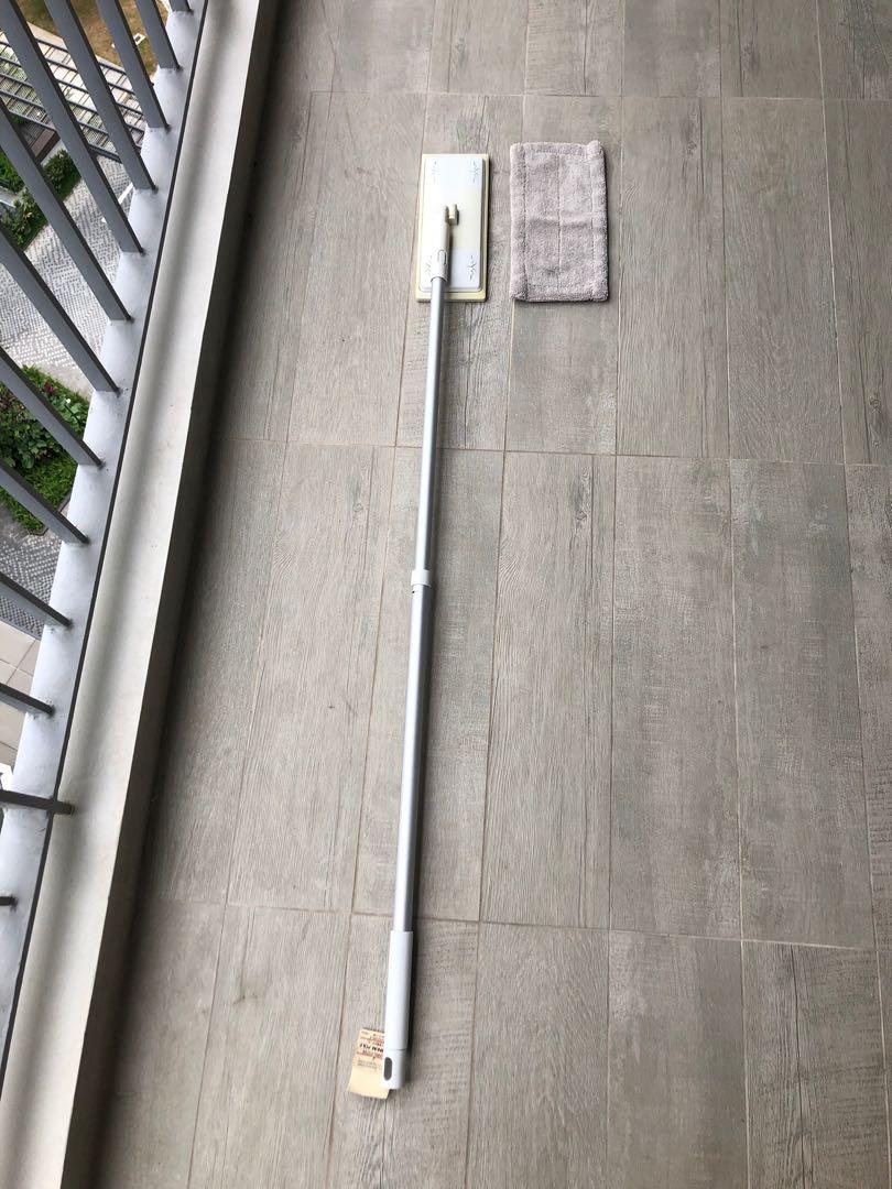 Muji Aluminum Pole cleaner with mop cloth, Furniture & Home Living