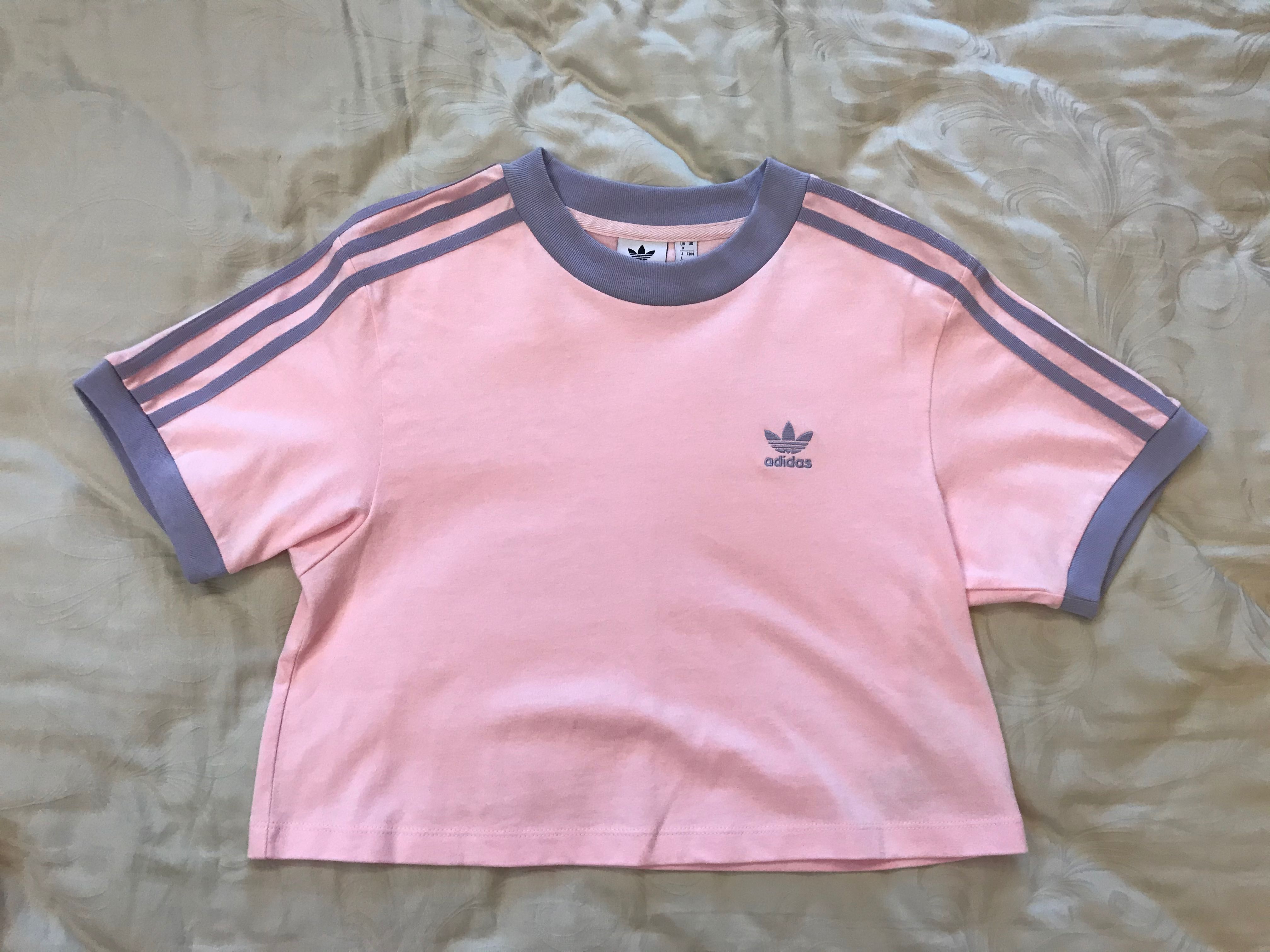 pastel pink adidas shirt