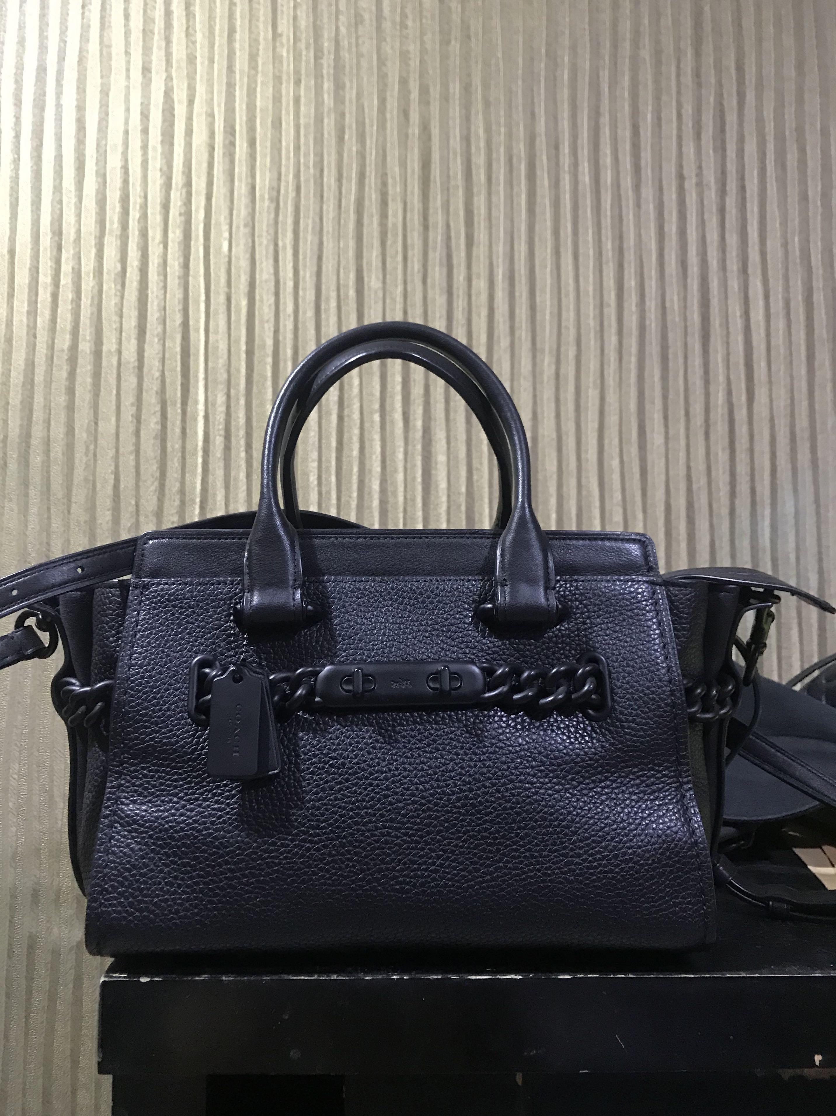 Coach swagger 27 black matte on sale
