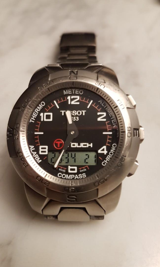Tissot T Touch Men watch Analog Digital Full Titanium Watch With Box and Manual