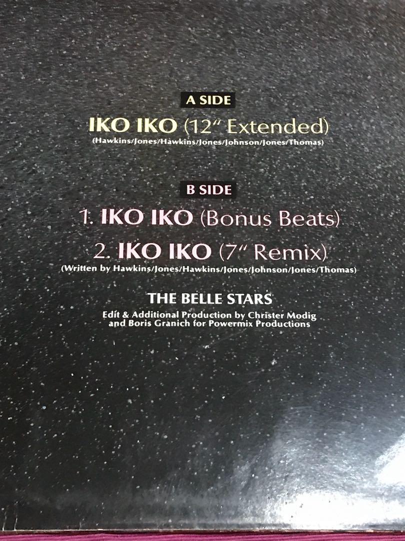 Vinyl Record The Belle Stars Iko Iko 12” single, Hobbies & Toys, Music & Media, Vinyls on