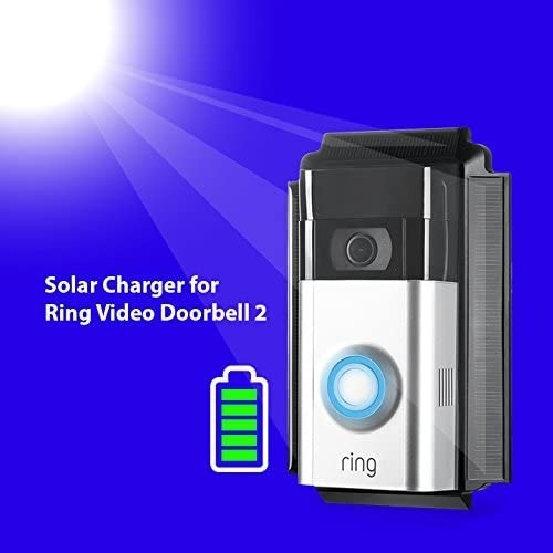 Wasserstein Weatherproof Solar Charger Mount for Ring Video Doorbell 2