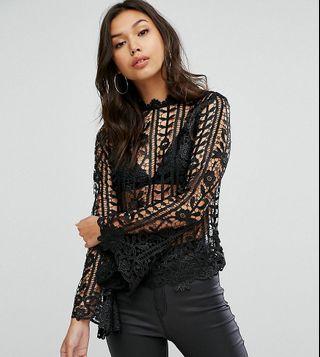 Black lace top unlined #earnextra