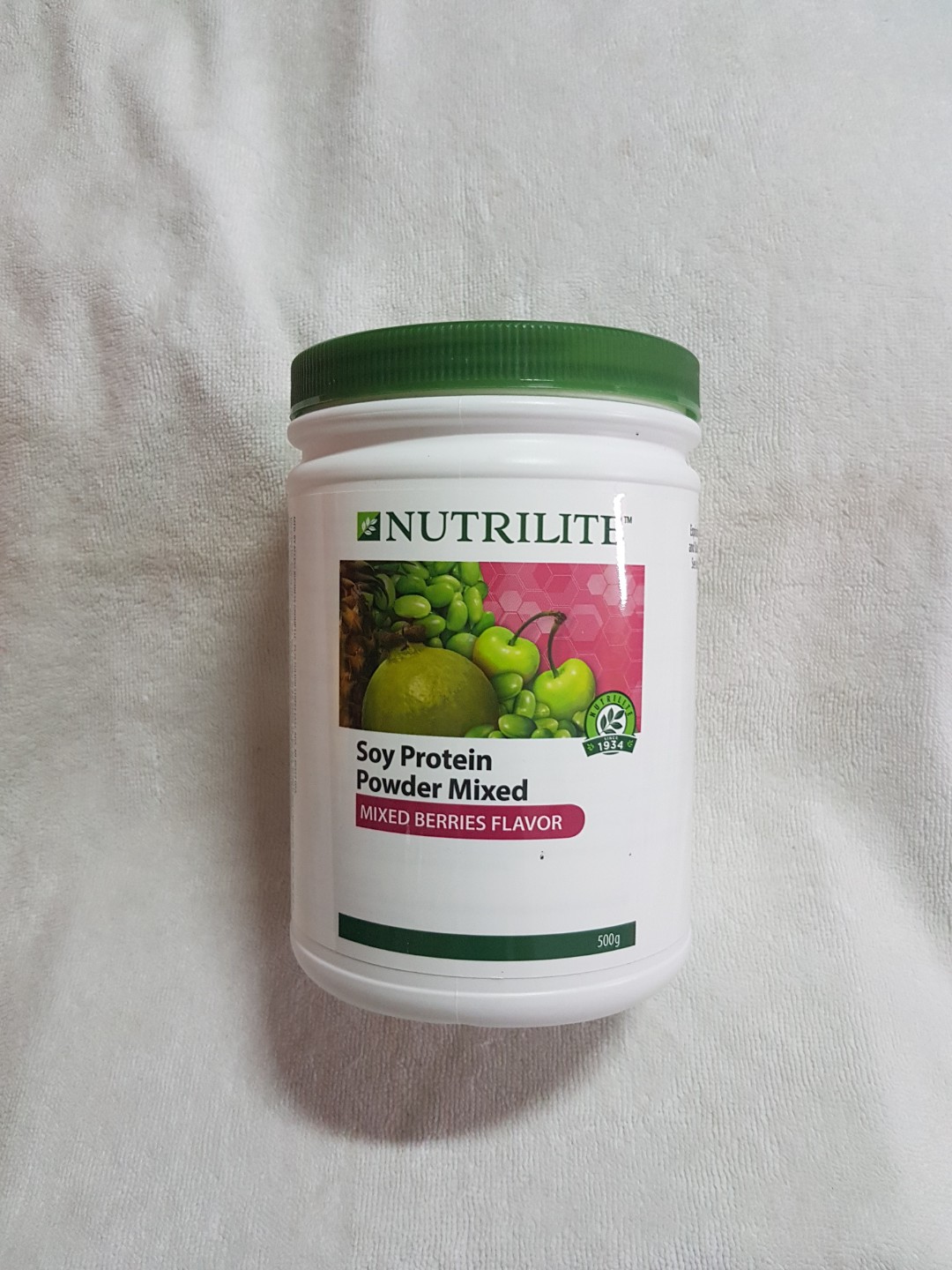 Amway NUTRILITE Soy Protein Drink Mix Mixed Berries Flavor (500g