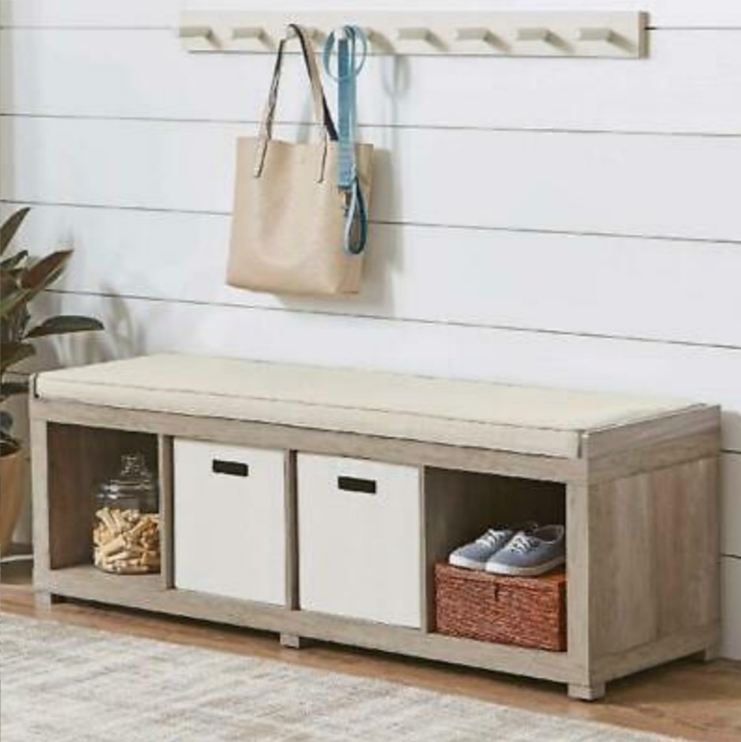 Brand New Better Homes and Gardens 4-Cube Organizer Storage Bench