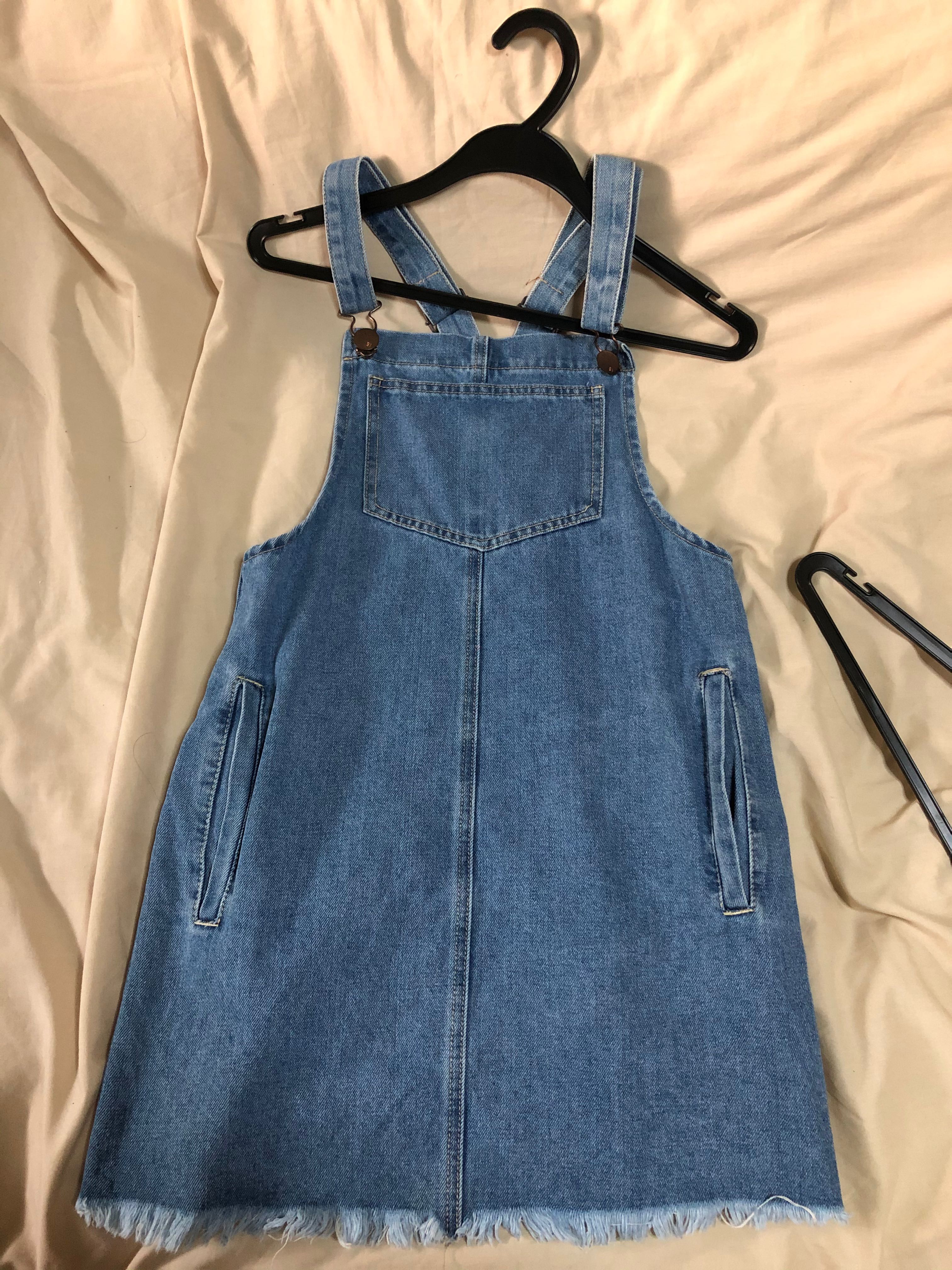 cotton on denim pinafore dress