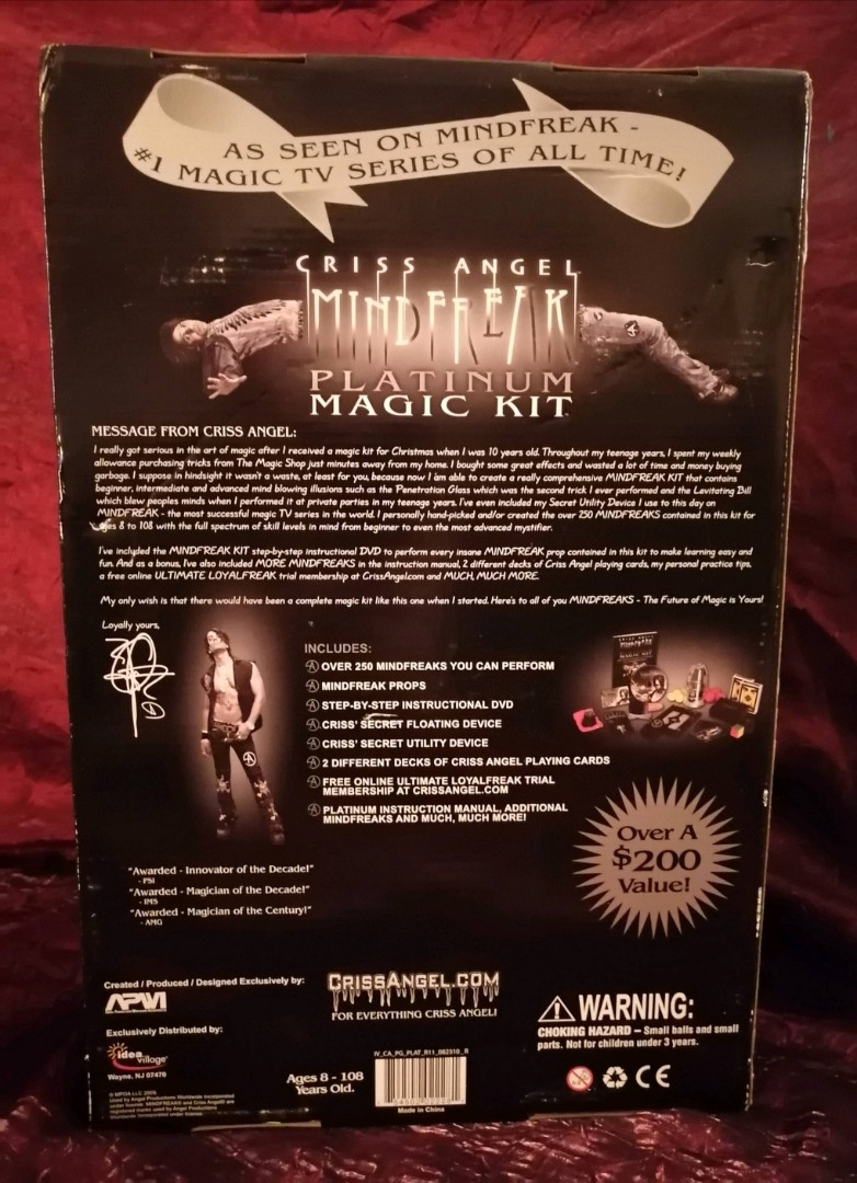 Criss Angel Mindfreak Platinum Magic kit
