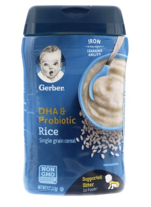 Gerber DHA Probiotic Single Grain Rice Cereal Babies Kids
