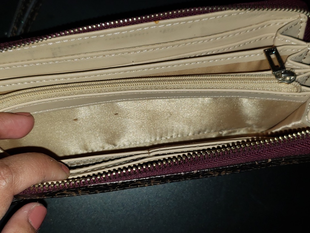 GUESS Zip-Around Monogram Wallet