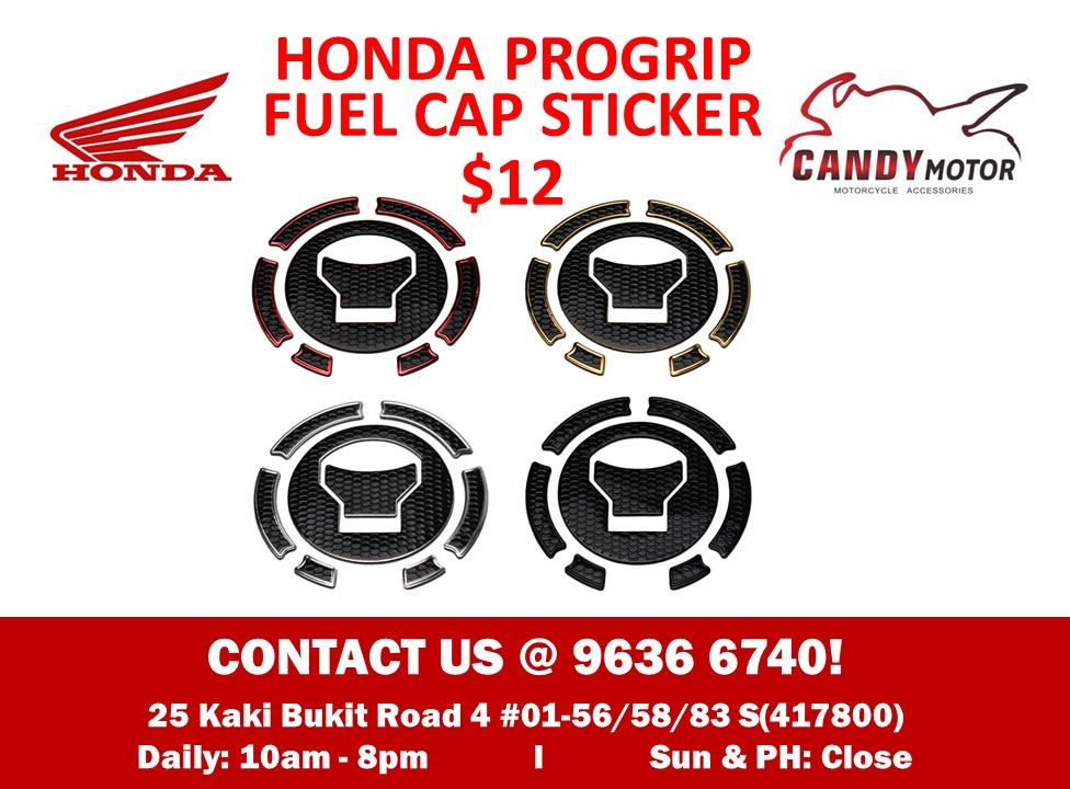Honda Progrip Fuel Cap Sticker, Motorcycles, Motorcycle Accessories on