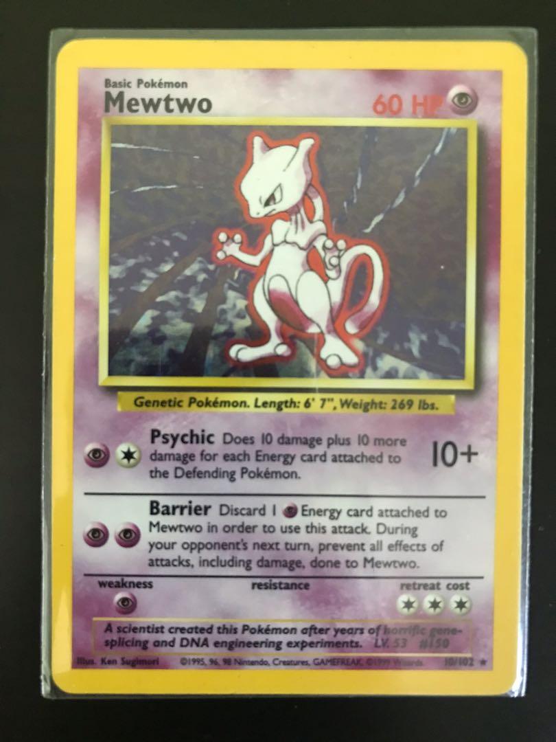 Mewtwo 10/102 Pokemon Trading Card, Hobbies & Toys, Toys & Games on  Carousell