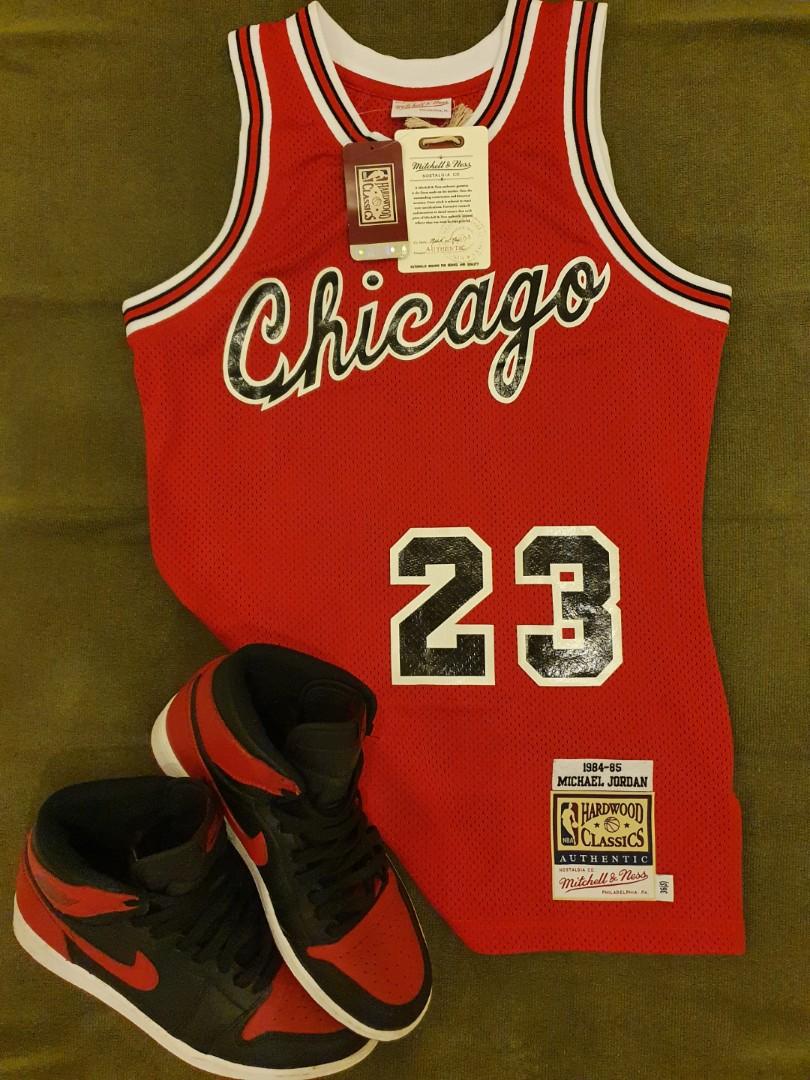 Michael Jordan Chicago Bulls Mitchell & Ness Youth 1984-85 Hardwood  Classics Authentic Jersey - Red
